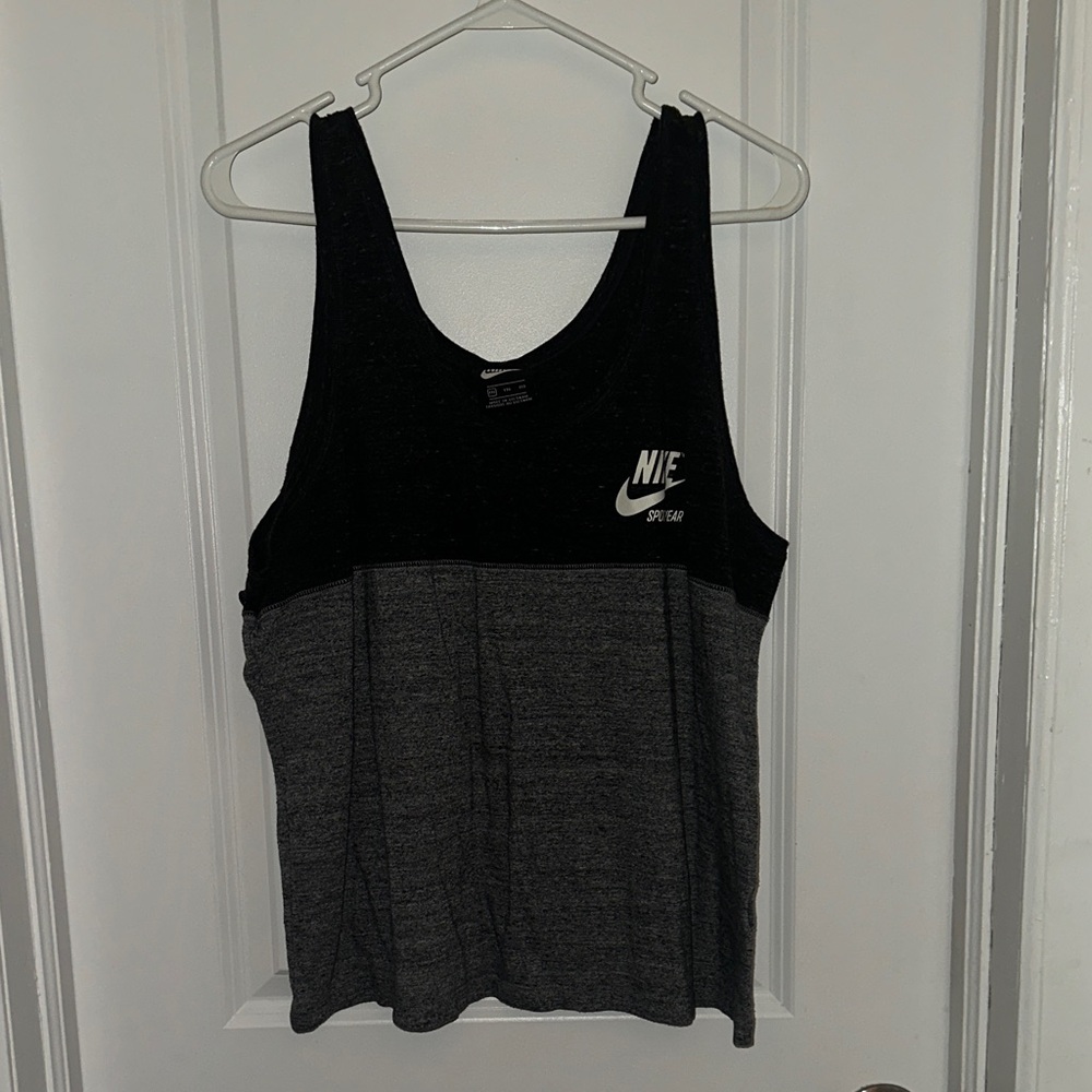 Nike Women's Black & Charcoal Two-Tone Tank